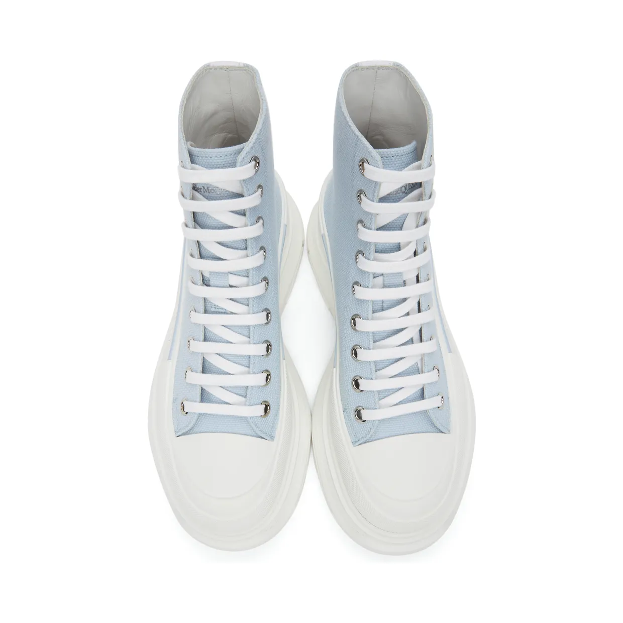 Alexander McQueen Blue & White Tread Slick High Sneakers (604254W4SX14530) (5)