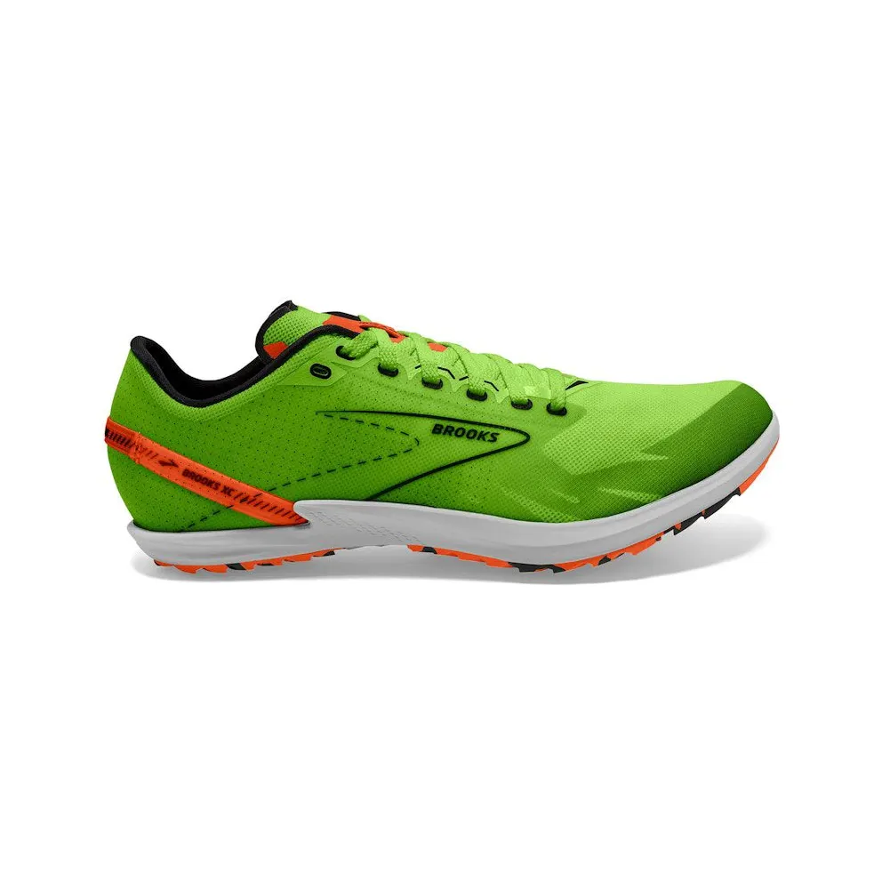 Brooks Draft XC Spikeless Green Gecko Red Orange White (100038-1D-308)