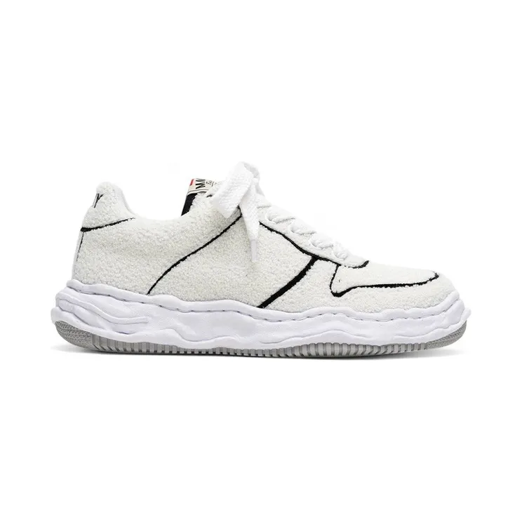 Maison Mihara Yasuhiro Wayne OG Sole Chenille Embroidey Canvas Low White (A16FW726-WHITE)