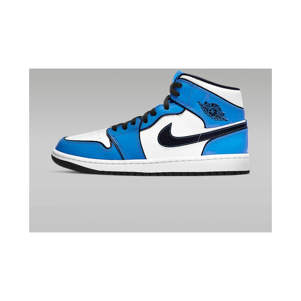 Jordan 1 Mid Signal Blue White/Signal Blue-Black (DD6834-402)