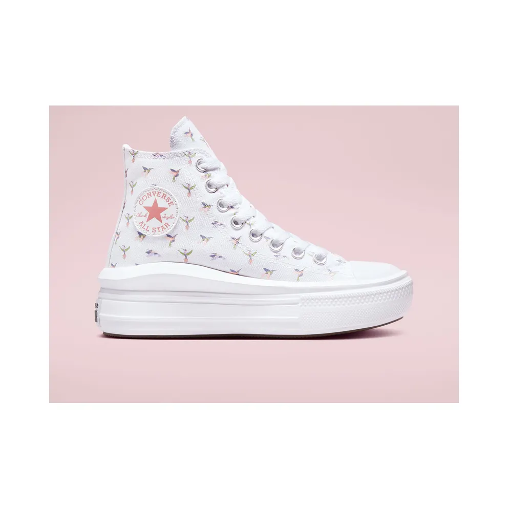 Converse Chuck Taylor All Star Move Platform Hummingbirds White/rust Pink (A01021C)