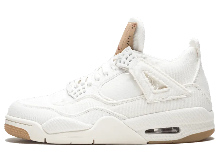 Air Jordan x Levi’s Nike AJ IV 4 Denim Levis White (With Levis Tag) (2018) (AO2571-100)