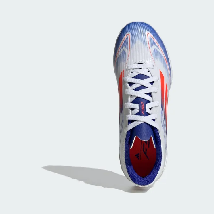 adidas F50 League Turf Cloud White Solar Red Lucid Blue (IF1372)