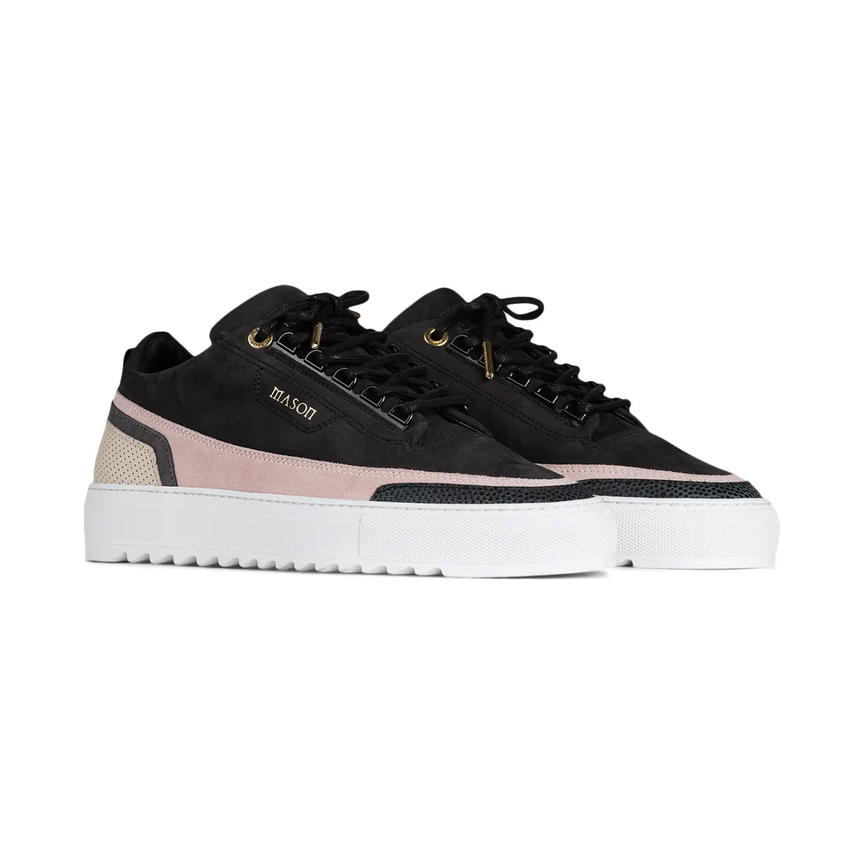 Mason Garments Firenze Nubuck/Suede/Stamp Black/Pink/Creme/Black (FW20-15C)