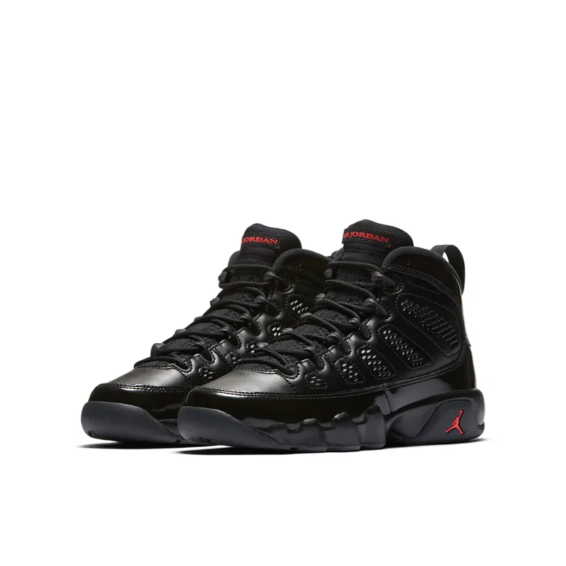 Jordan 9 Retro Bred Patent (GS) Black/University Red-Anthracite (302359-014)