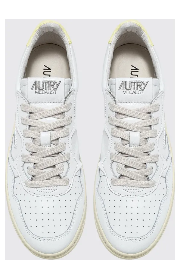 Autry Medalist Low Leather Sneakers Yellow (AULMLL09) (2)
