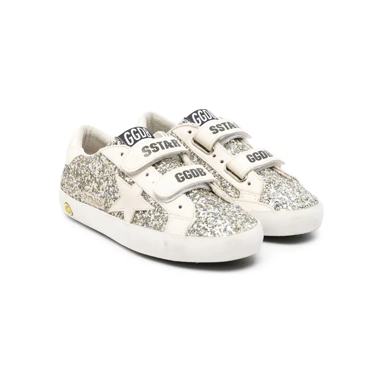 Golden Goose Glitter Star Strap “White/Silver” (GJF00111 F005314 65195)
