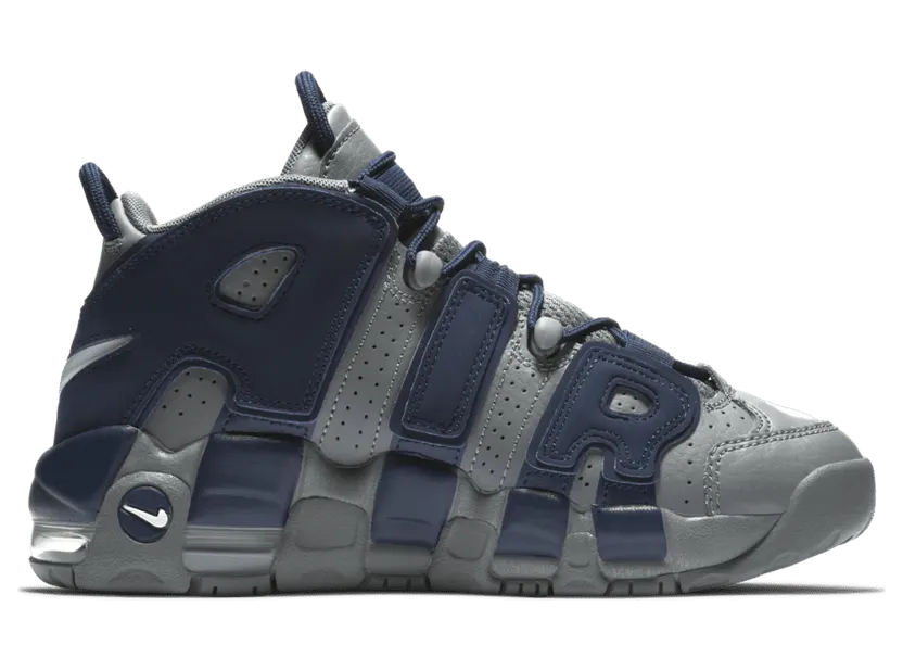 Nike Air More Uptempo’Georgetown Hoyas’ GS Cool Grey/White-Midnight Navy (415082-009)