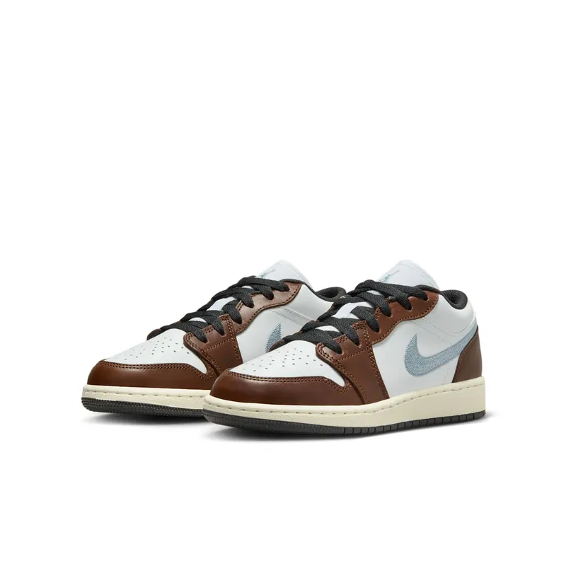 Air Jordan 1 Low GS “Brown White Blue” (FQ8156-142)