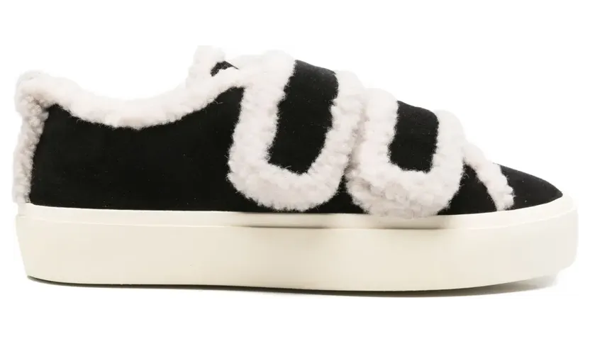 Inuikii Sneakers met lammy afwerking en bandje – Zwart (35202050)