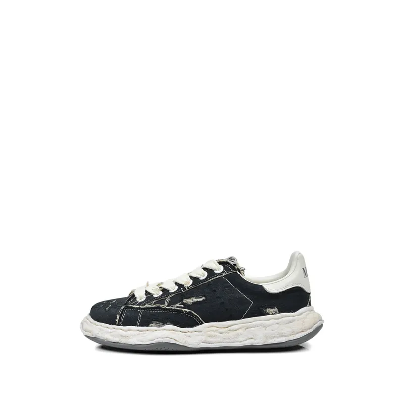 Maison Mihara Yasuhiro Charles OG Sole Ripped-canvas “Black/White” (A16FW716)