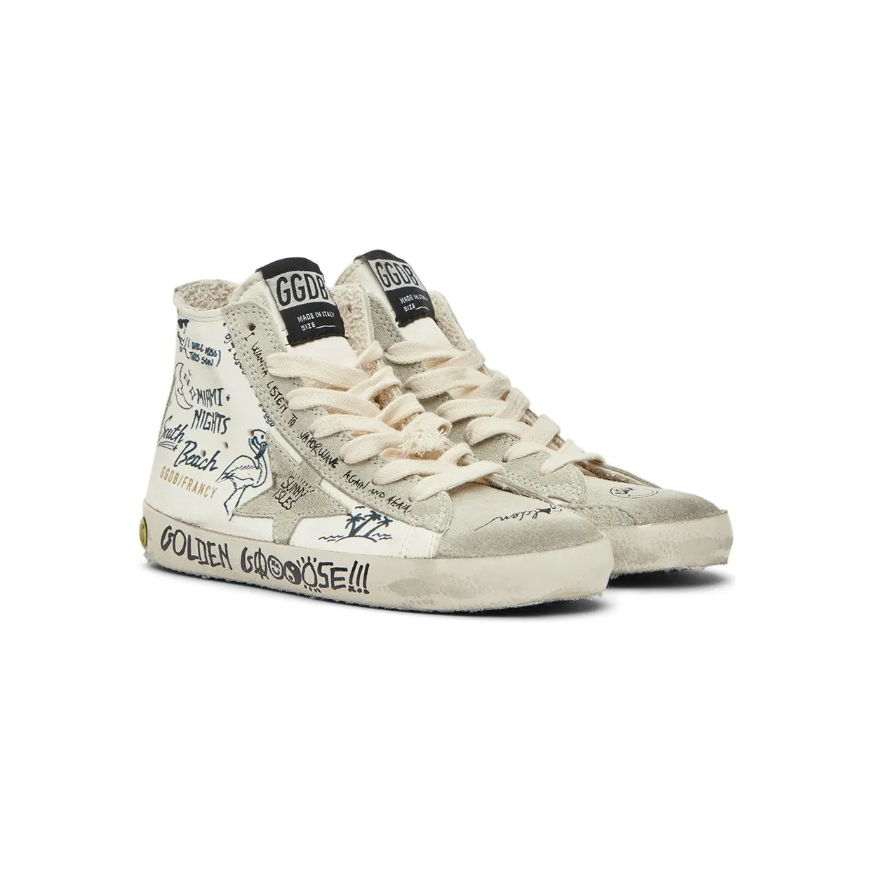 Golden Goose Kids White Francy Classic Sneakers (GYF00113.F002669.10220) (4)