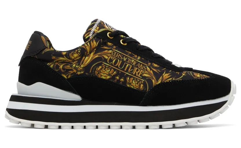 Versace Jeans Couture Black Spyke Sneakers (E72YA3SE7 EZS186)