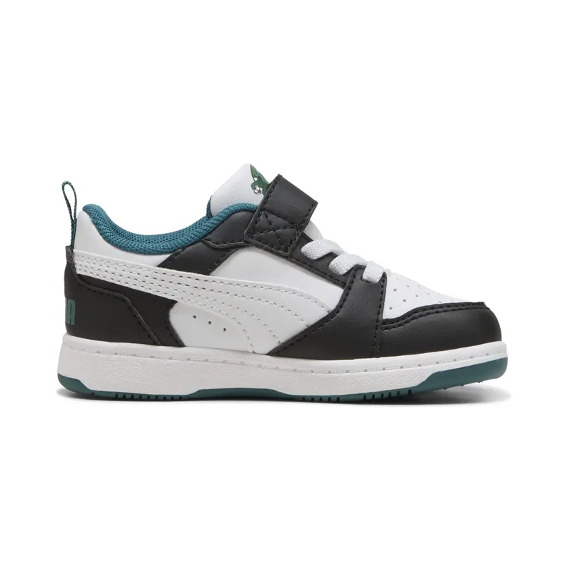 Puma Super Puma Rebound V6 Low “Puma Black / Puma White / Emerald Ice / Archive Green” (406121_01)