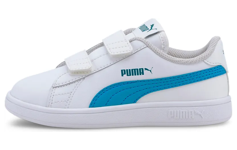 Puma Smash v2 Leather sportscchoenen Wit/Blauw (365173-21)