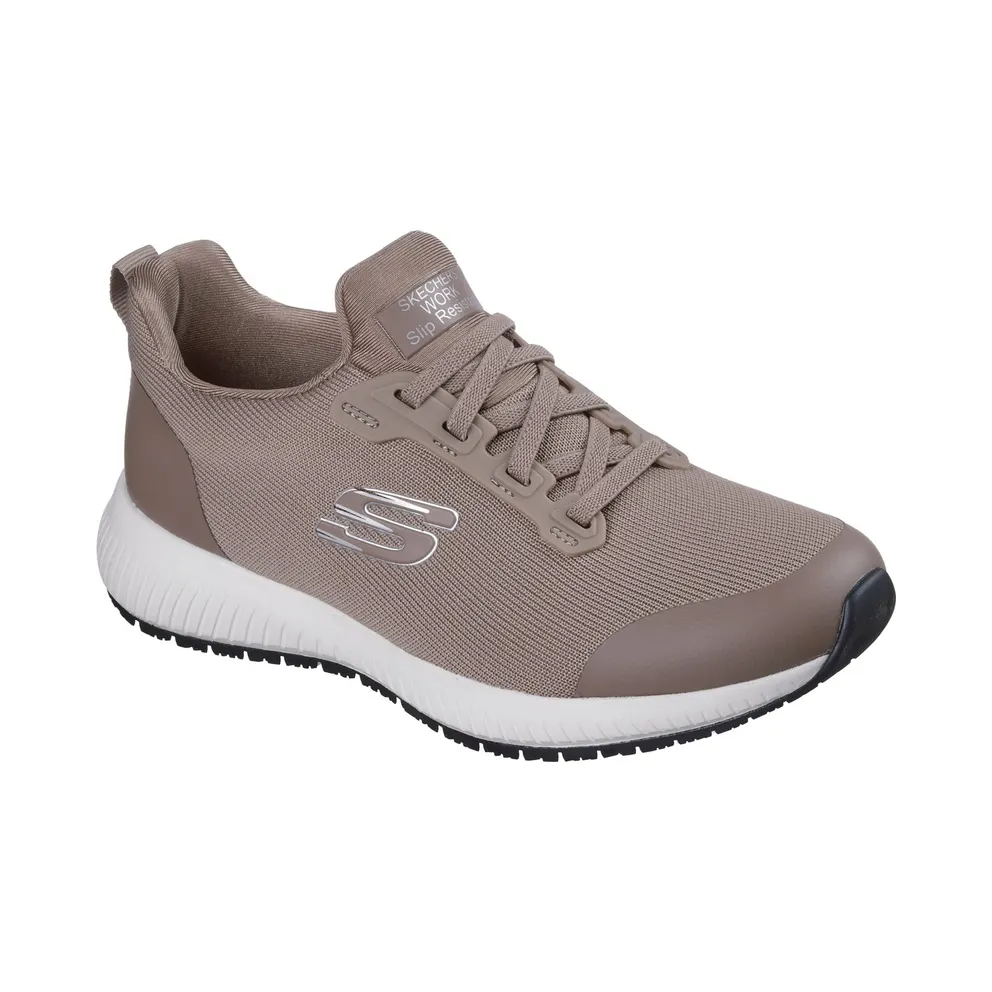 Skechers Work Slip-Resistant: Squad Sneaker Taupe