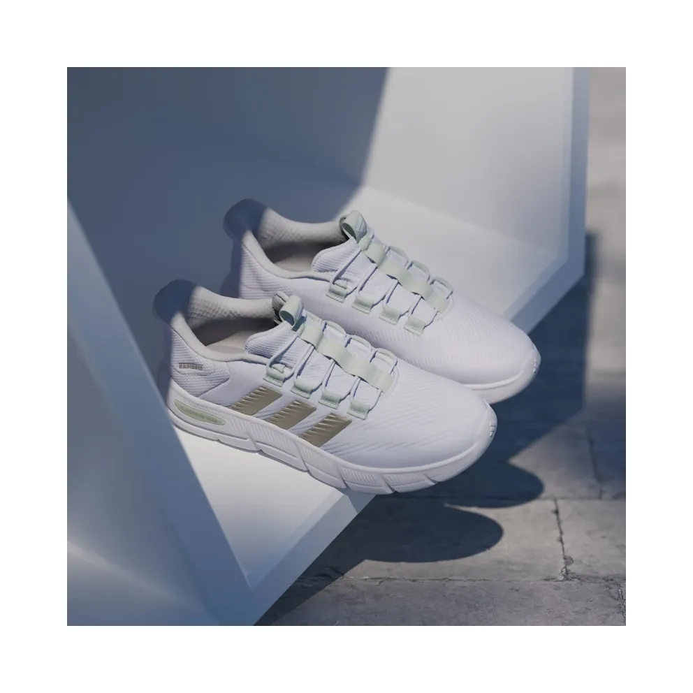 Adidas CLOUDFOAM FLEX RAPIDFIT Shoes Cloud White / Cyber Metallic / Linen Green (KJ4708)