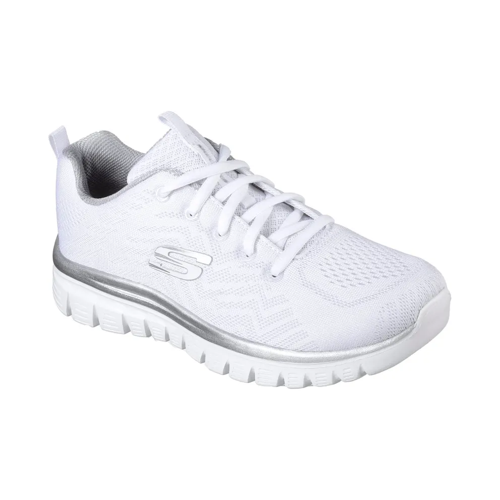 Skechers Graceful – Get Connected Sneaker Weiß/Silber