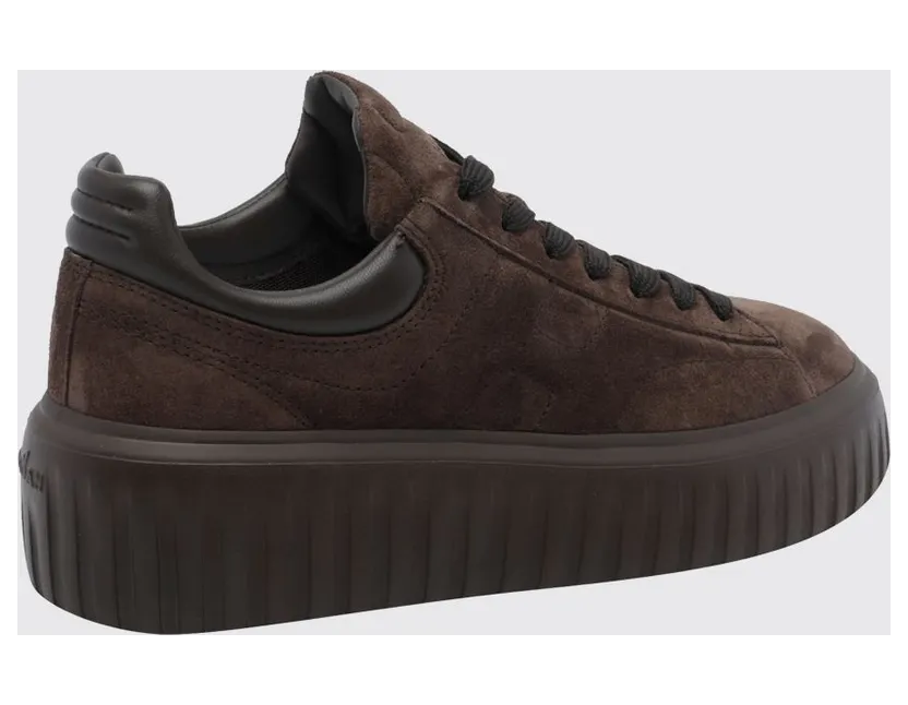 Hogan H-Stripes Suede Platform Sneakers Brown (HXW6450FC6TPJQ0UV2) (2)