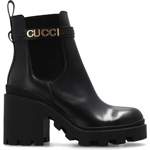 Gucci Trip Heeled Boots Black (730064 AABK6 1000)