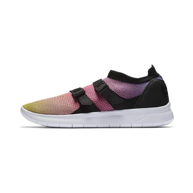 Nike Air Sock Racer Ultra Flyknit Rainbow “Yellow Strike / Racer Pink / Black / White” (898021-700)