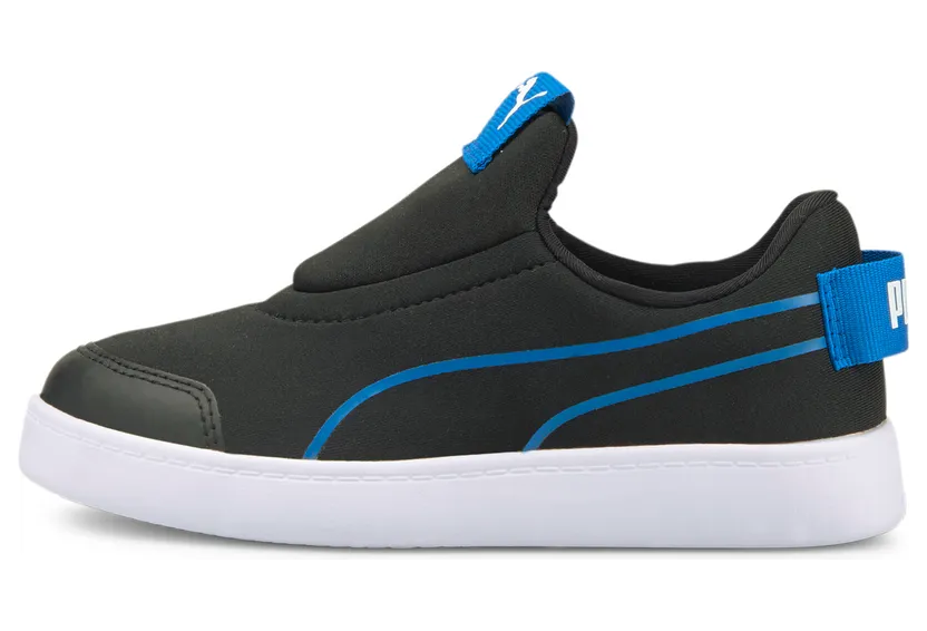 Puma Courtflex v2 Slip-On kinderen Zwart/Blauw (374858-05)