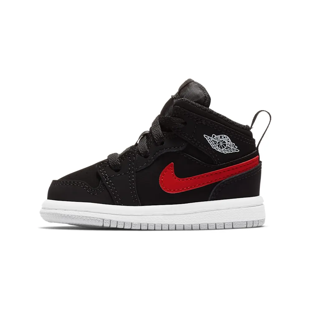 Jordan 1 Mid Multi-Color Swoosh Black (TD)