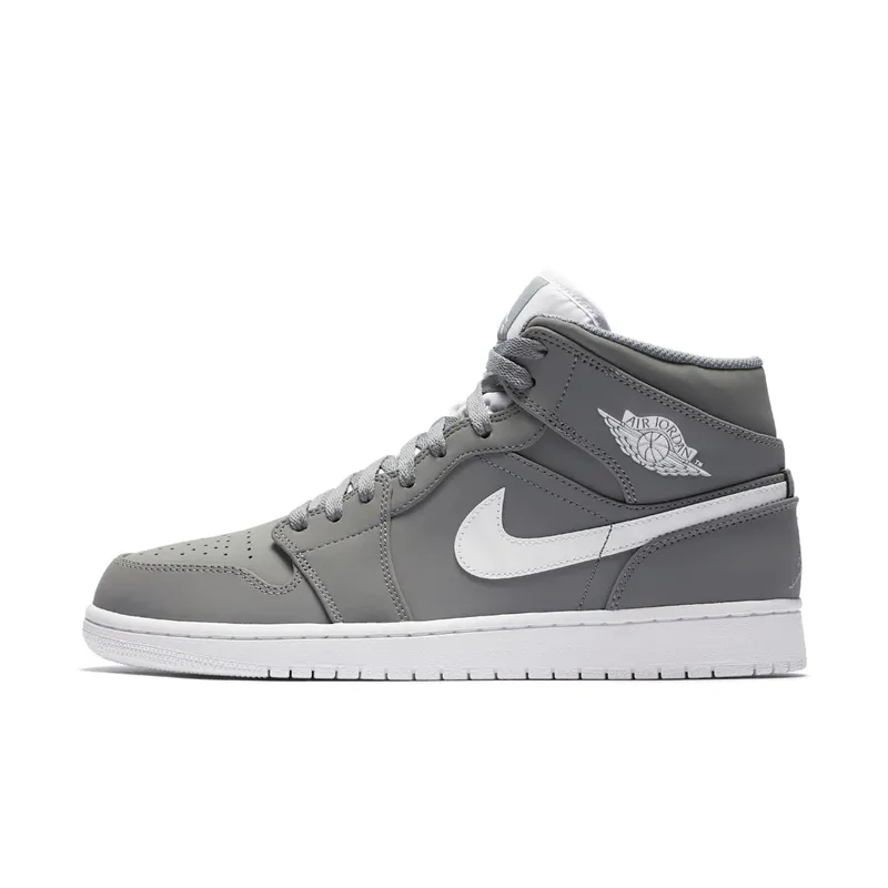 Jordan 1 Mid Cool Grey/White Cool Grey/White (554724-036)