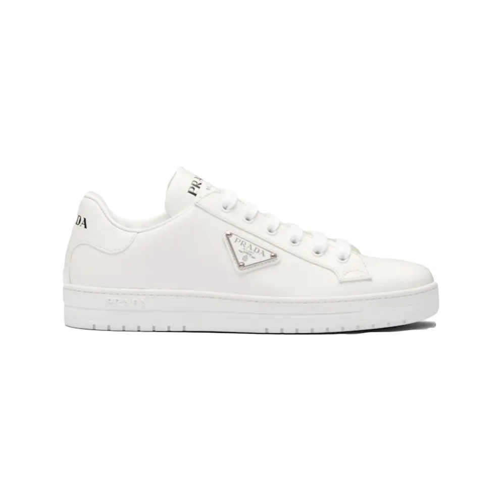 Prada Downtown Low Top Sneakers Leather White Silver (1E904M_B4L_F0009_F_030)