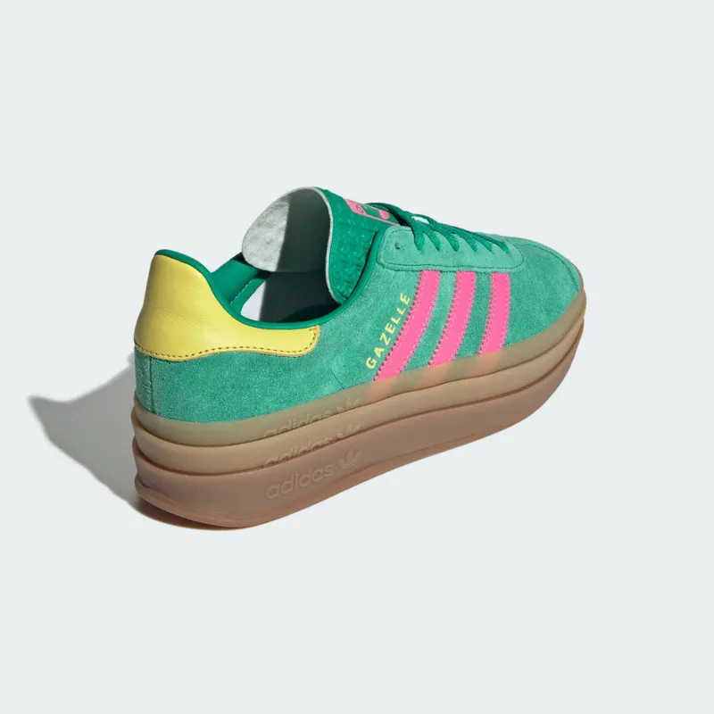 Adidas Gazelle Bold Court Green / Lucid Pink / Pure Sulfur (JH9668)