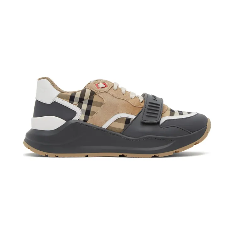 Burberry Beige Check Ramsay Sneakers (8031098)