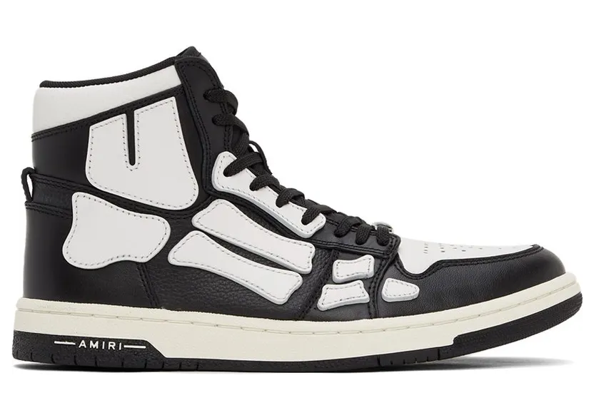 AMIRI Skel Top Hi Black Black White (PS22MFS002004)