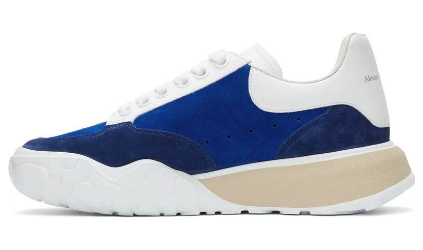 Alexander McQueen Blue Suede Court Trainer 4417 ELEC.B (634618WHWJ9) (3)