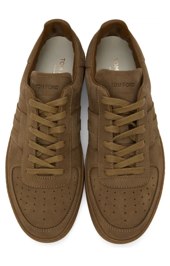 TOM FORD Khaki Suede Radcliffe Sneakers (J1232A-LCL215) (5)