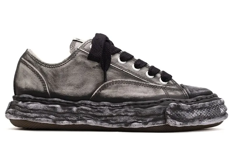 Maison Mihara Yasuhiro Peterson 23 OG Sole Faded Leather Low Black (A14FW722-BLK)