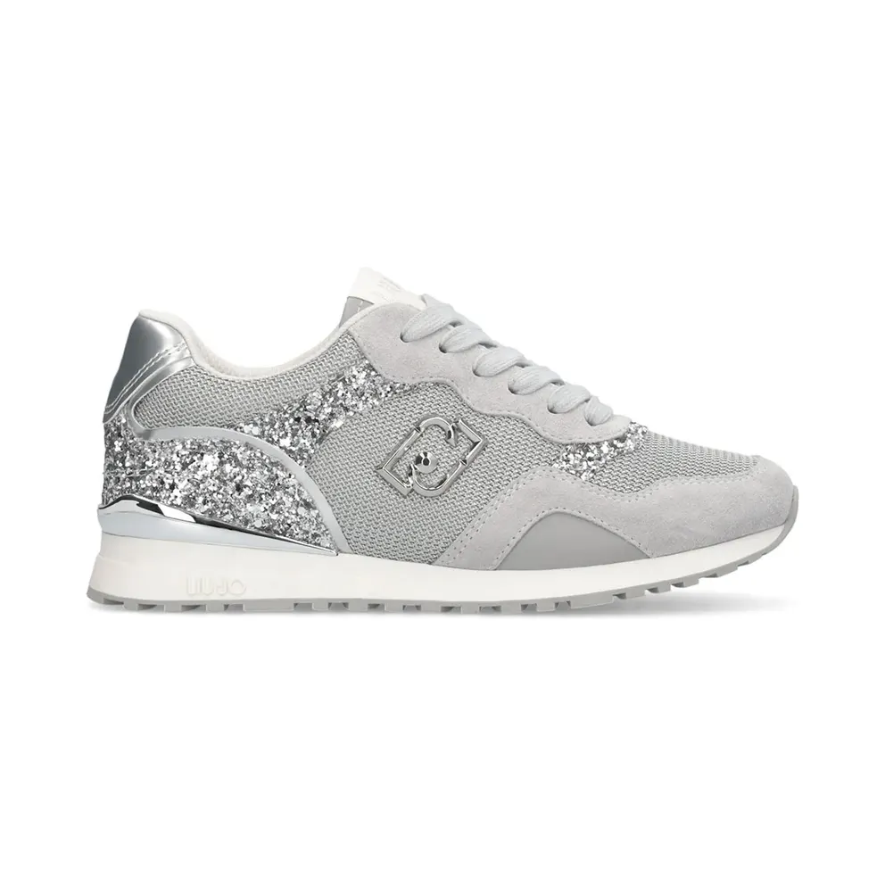 Liu Jo sneaker Glitter/Mesh/Cow Sue Loft/Silver (BF5015TX493S3024)