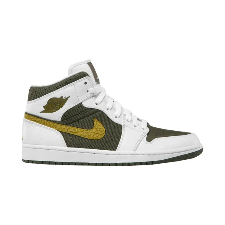 Jordan 1 Phat Mid White Peat Moss Cargo Khaki (364770-145)