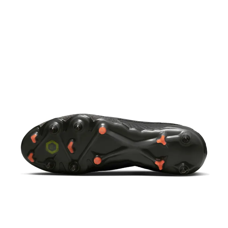 Nike Gripknit Phantom GX Elite SG-Pro Anti-Clog Traction Black Dark Smoke Grey Total Orange (DD9443-010)