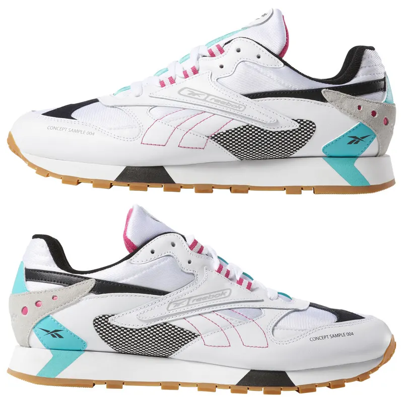 Reebok Classic Leather ATI 90s White White/Teal-Black-Grey-Pink (Other Brands Reebok)
