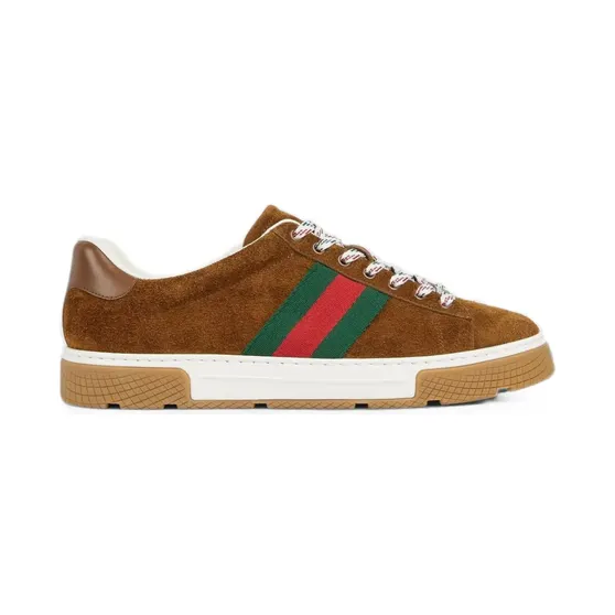 Gucci Low-top met Ace Web-detail “Brown” (849836AAFS3)