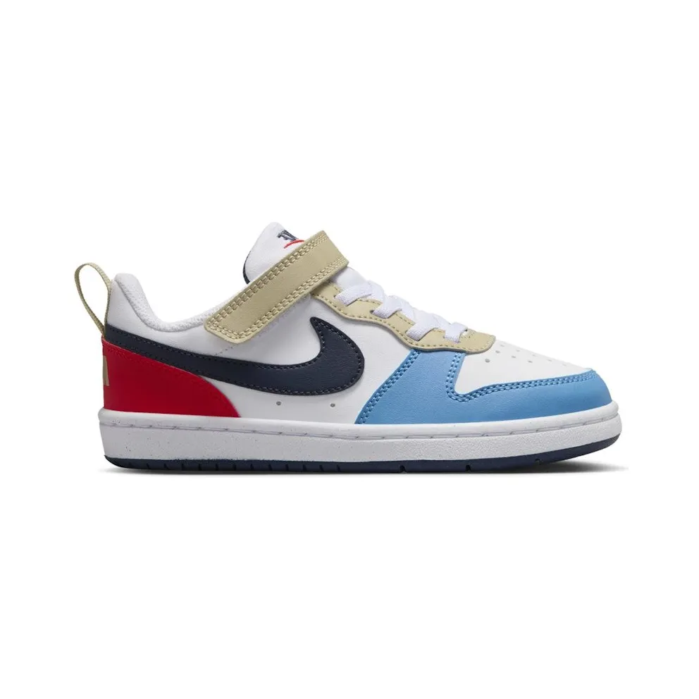 Nike Court Borough Low Recraft White Thunder Blue Light Crimson (DV5457-124)