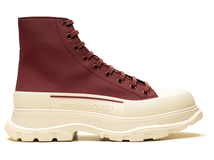 Alexander Mcqueen Oversized Sneaker “White / Burgundy” (682417-6124) (5)