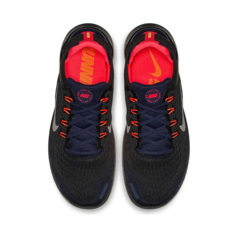 Nike Free RN 2018 “Black / Blackened Blue / Flash Crimson / Moon Particle” (942836-010)