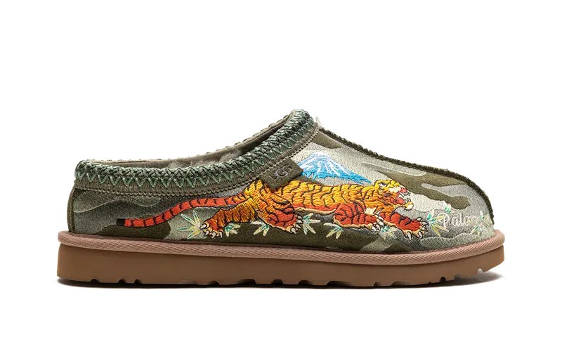 Ugg Tasman Slide “Palace – Burnt Olive Camo” (1172070-GRNC)