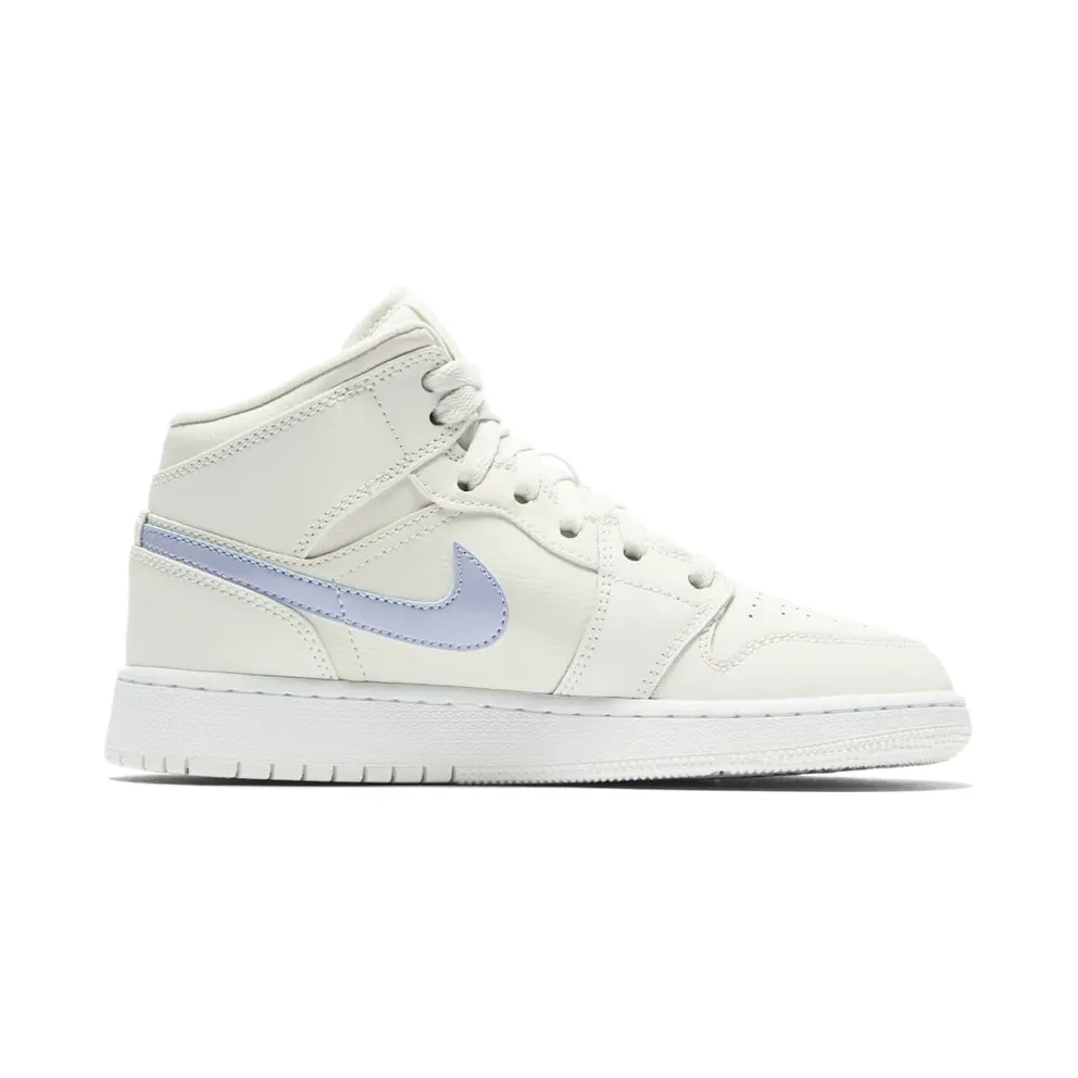 Jordan 1 Mid Multi-Color Swoosh Phantom (GS) Phantom/Igloo-Purple Rise-Blue Tint (555112-035)