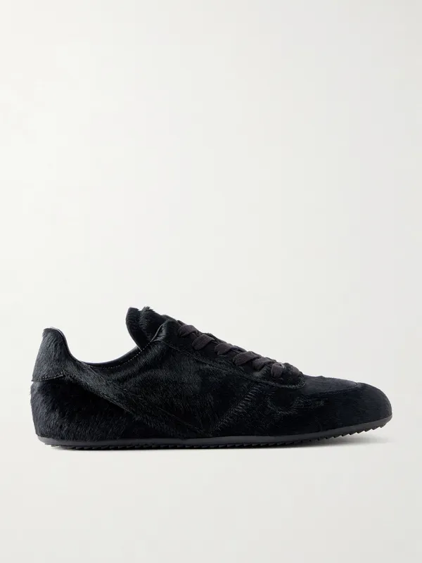 Rick Owens Minimal Sneaks Pony Hair Sneakers Black (RU02F4889)