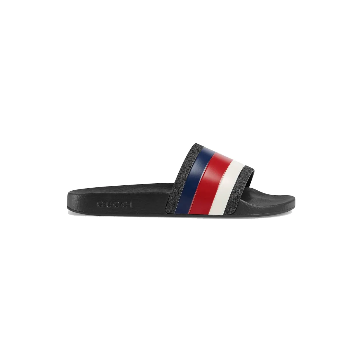 Gucci Pursuit Pool Slides Blue White Stripe (308234 GIB10 1071)