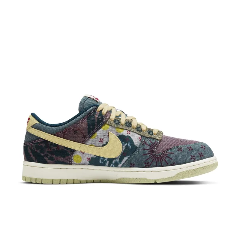 Nike Dunk Low Community Garden Multi-Color/Midnight Turquoise-Cardinal Red-Lemon Wash (CZ9747-900)