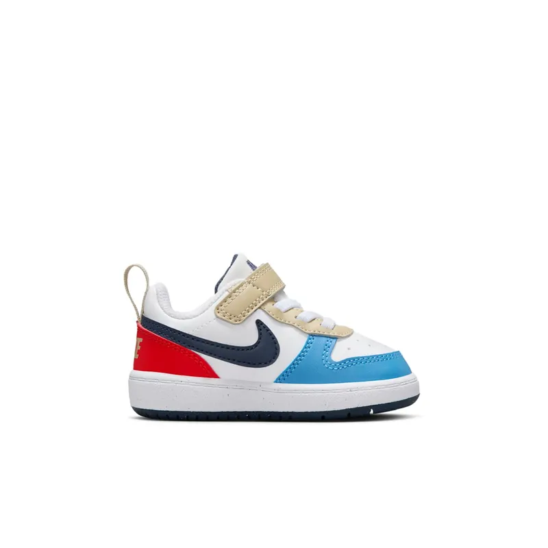 Nike Court Borough Low Recraft White Thunder Blue Light Crimson (DV5458-124)