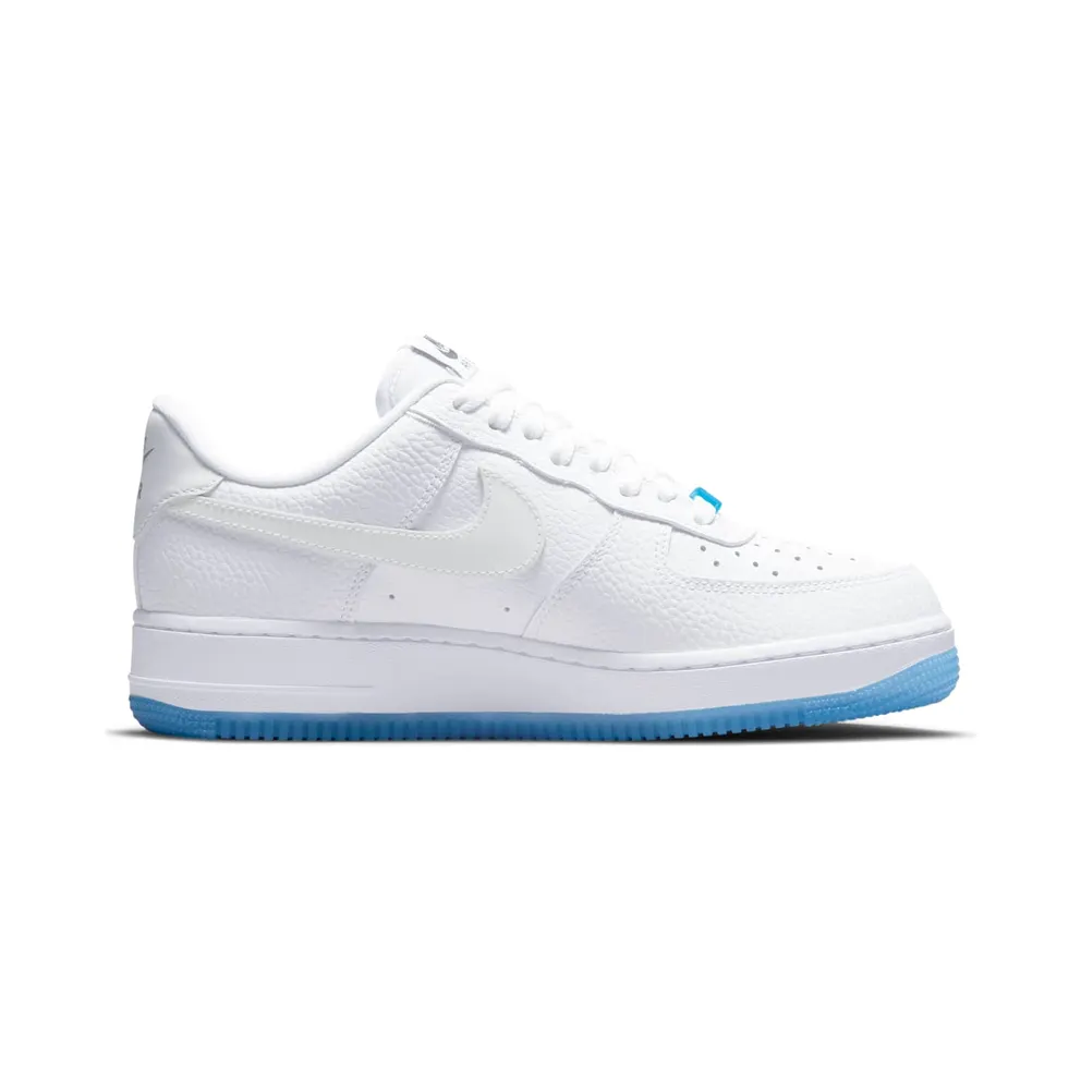 Nike Air Force 1 Low UV Reactive Swoosh (2021) – “White / White / White / University Blue” (DA8301-101)